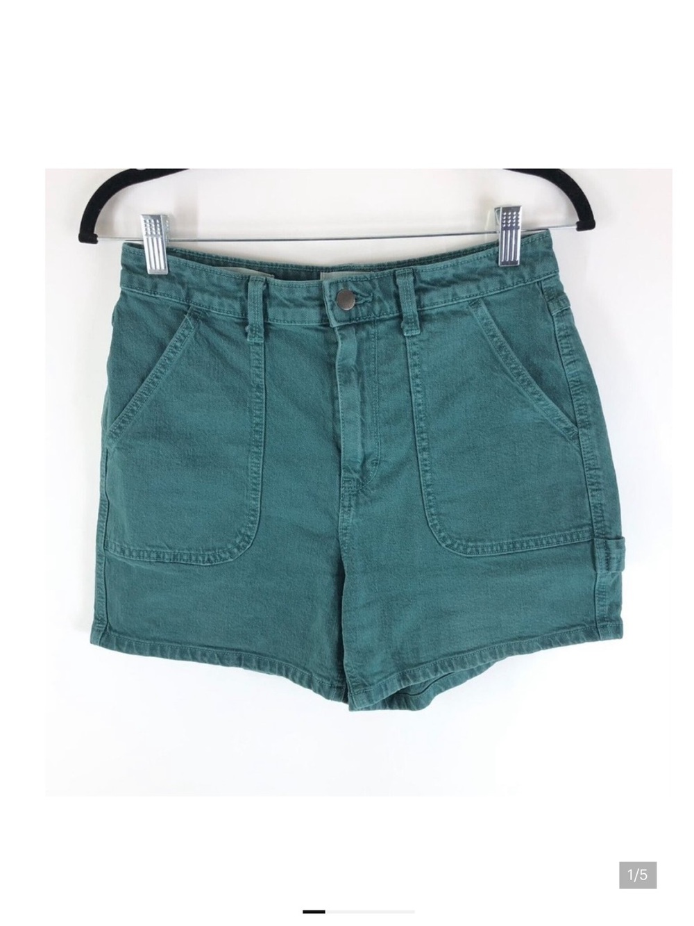 Universal Thread Womens Shorts Highest Rise Midi Carpenter Denim Green 4/27